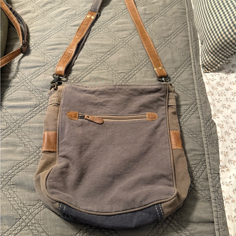 Myra Stylish Gray and Brown Womens Bag